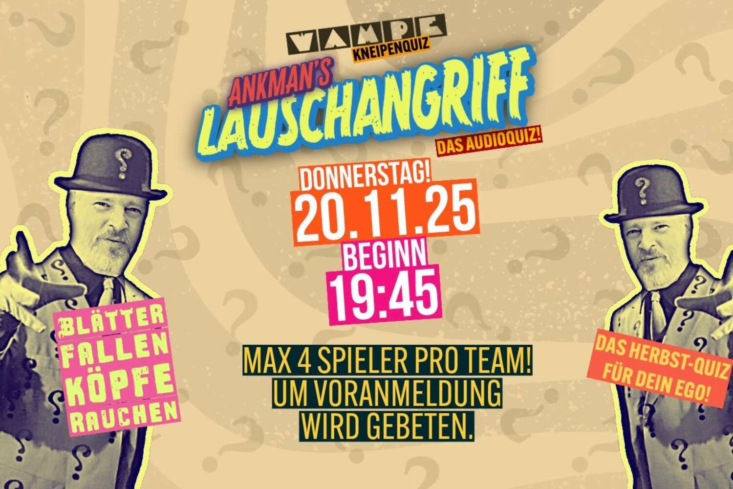 Kneipenquiz in Spandau. Quiznight. Audoiquiz.