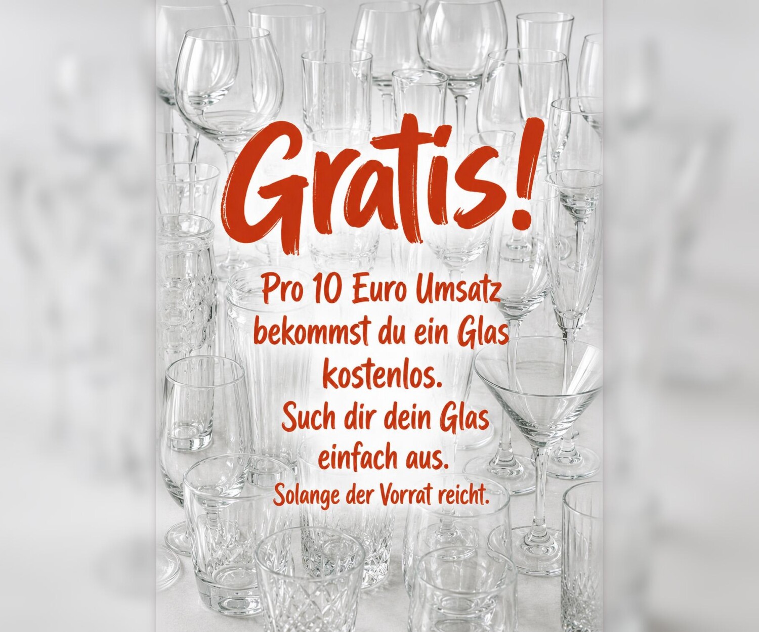 Gratis Glas Aktion