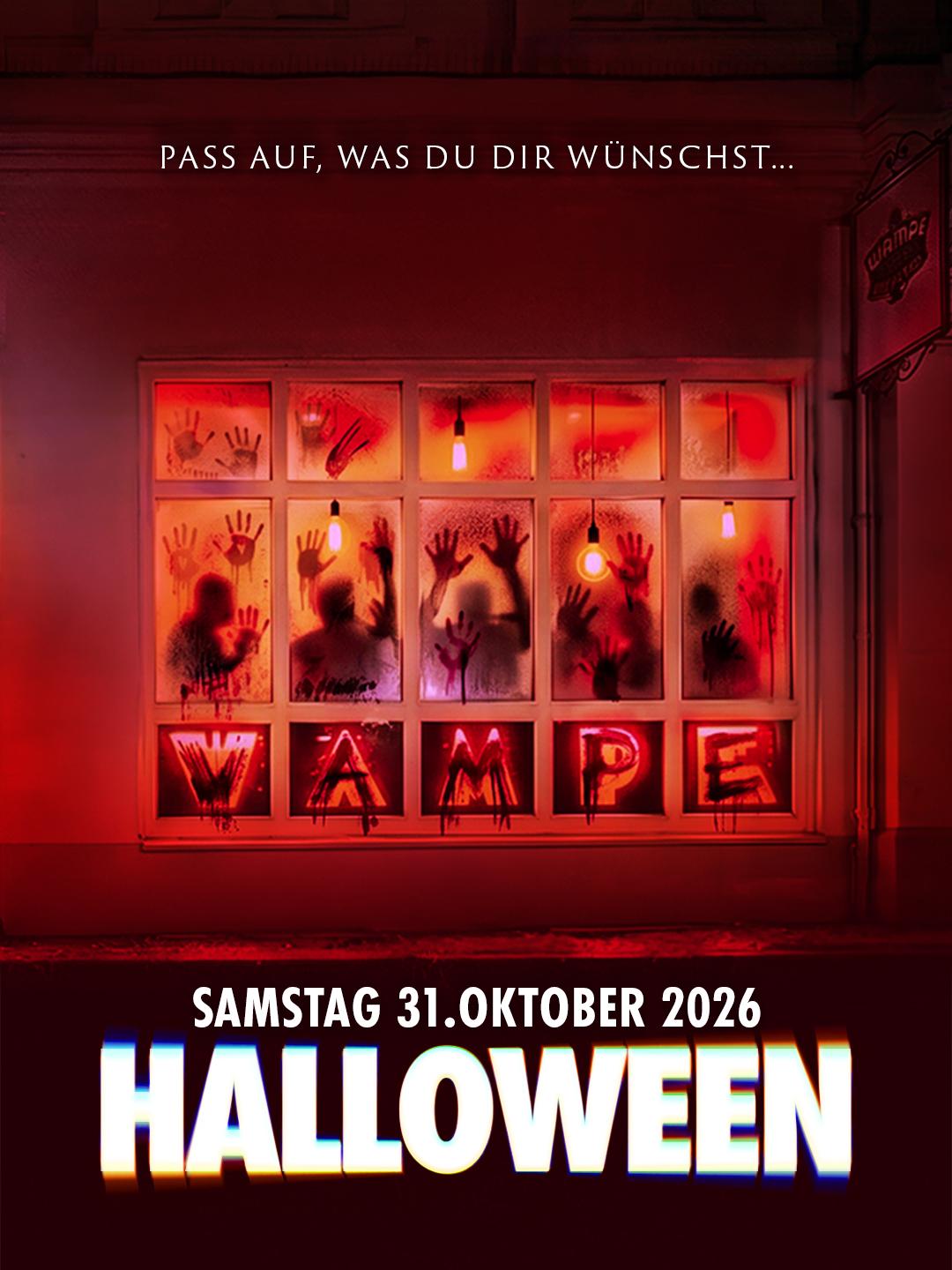 Halloween Party Berlin Spandau 2026: Die Wampe lädt am Samstag, 31. Oktober 2026 zur schaurigen Gruselnacht und Kostümparty ein.